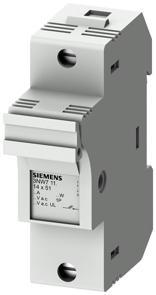 SIEMENS - SIE3NW7112 SENTRON, portafusibili, 14 x 51 mm, a 1 polo, In: 50 A, Un AC: 690 V