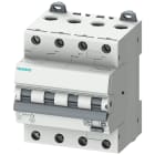SIEMENS - SIE5SU16467FP10 Interruttore magnetotermico differenziale, 6 kA, a 4 poli, tipo A, 300 mA, car. C, In: 10 A Un: 400 V
