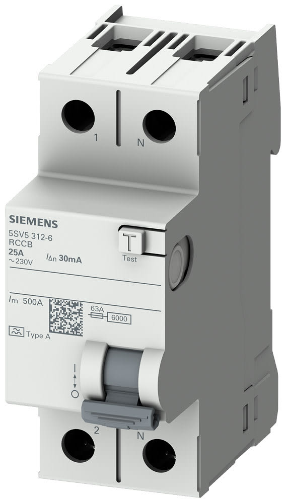 SIEMENS - SIE5SV53120 DIFF. 2P 25A 30MA TIPO AC NON ACC.