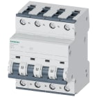 SIEMENS - SIE5SY44058 Interruttore magnetotermico 400 V 10 kA, a 4 poli, D, 0,5 A, P=70 mm