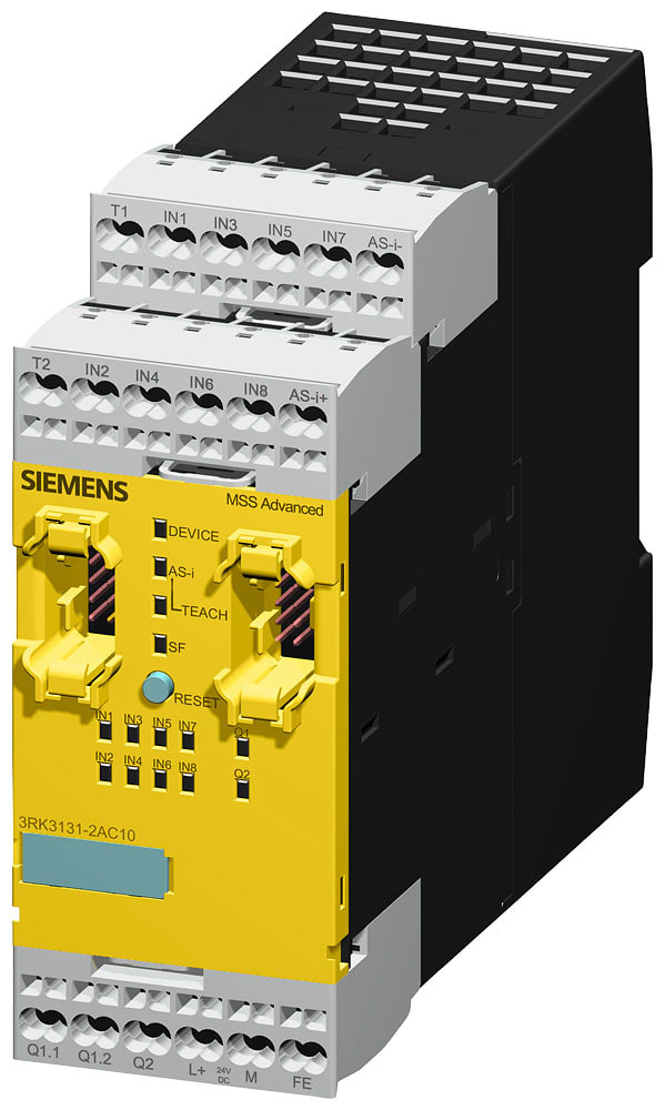 SIEMENS - SIE3RK31312AC10 SIRIUS, modulo centrale 3RK3 Advanced per sistema di sicurezza modulare 3RK3, 4/8F-DI