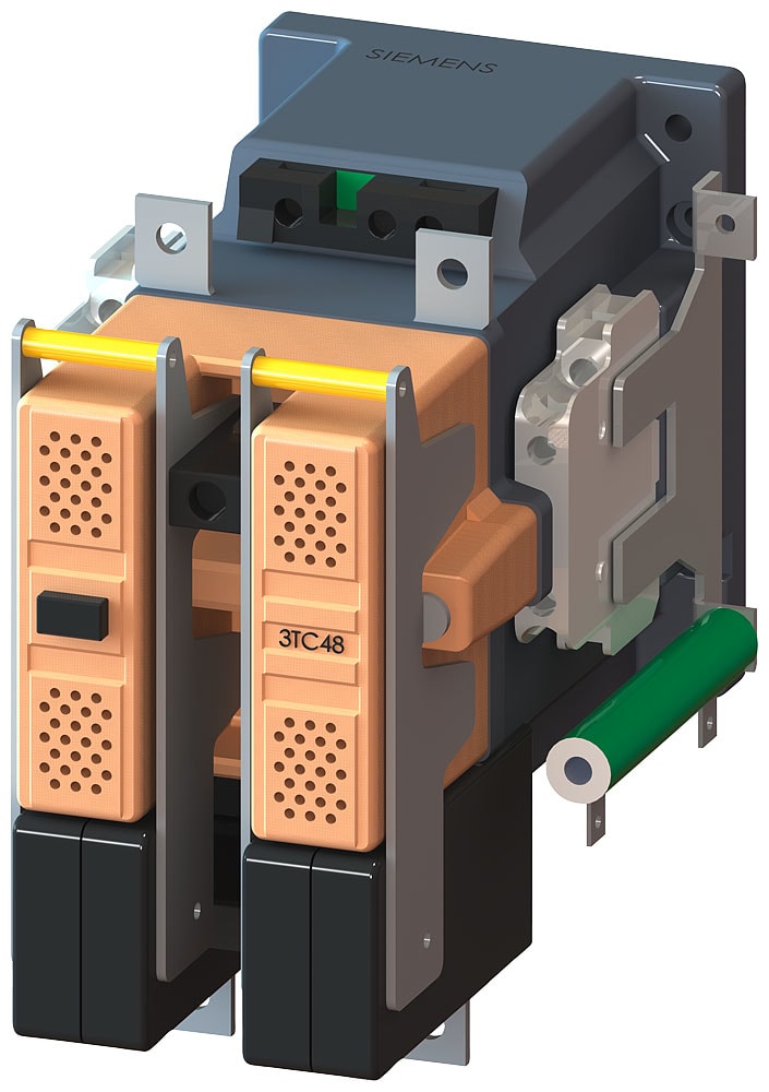 SIEMENS - SIE3TC48170LF4 Contattore gr. costr. 4, a 2 poli., DC-3 e 5, 75 A con 750 V, blocchetto di contatti ausiliari 21 (2NO+1NC)