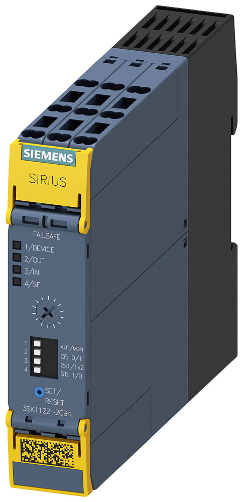 SIEMENS - SIE3SK11222CB41 Dispositivo di sicurezza SIRIUS, modulo di base serie Advanced, ritardo 0,05-3s