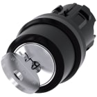 SIEMENS - SIE3SU10004BF110AA0 Selettore a chiave RONIS, 22 mm, rotondo, in plastica, estrazione chiave O+I