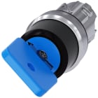 SIEMENS - SIE3SU10504GF210AA0 Selettore a chiave O.M.R., 22 mm, rotondo, in metallo lucido, colore blu, estrazione chiave I