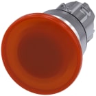 SIEMENS - SIE3SU10511BD000AA0 Pulsante a fungo, illuminato, 22 mm, rotondo, in metallo lucido, colore ambra, 40 mm