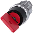 SIEMENS - SIE3SU10504FF210AA0 Selettore a chiave O.M.R., 22 mm, rotondo, in metallo lucido, colore rosso, estrazione chiave I