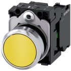 SIEMENS - SIE3SU11500AB301BA0 Pulsante, 22 mm, rotondo, in metallo lucido, colore giallo, bottone, 1NO