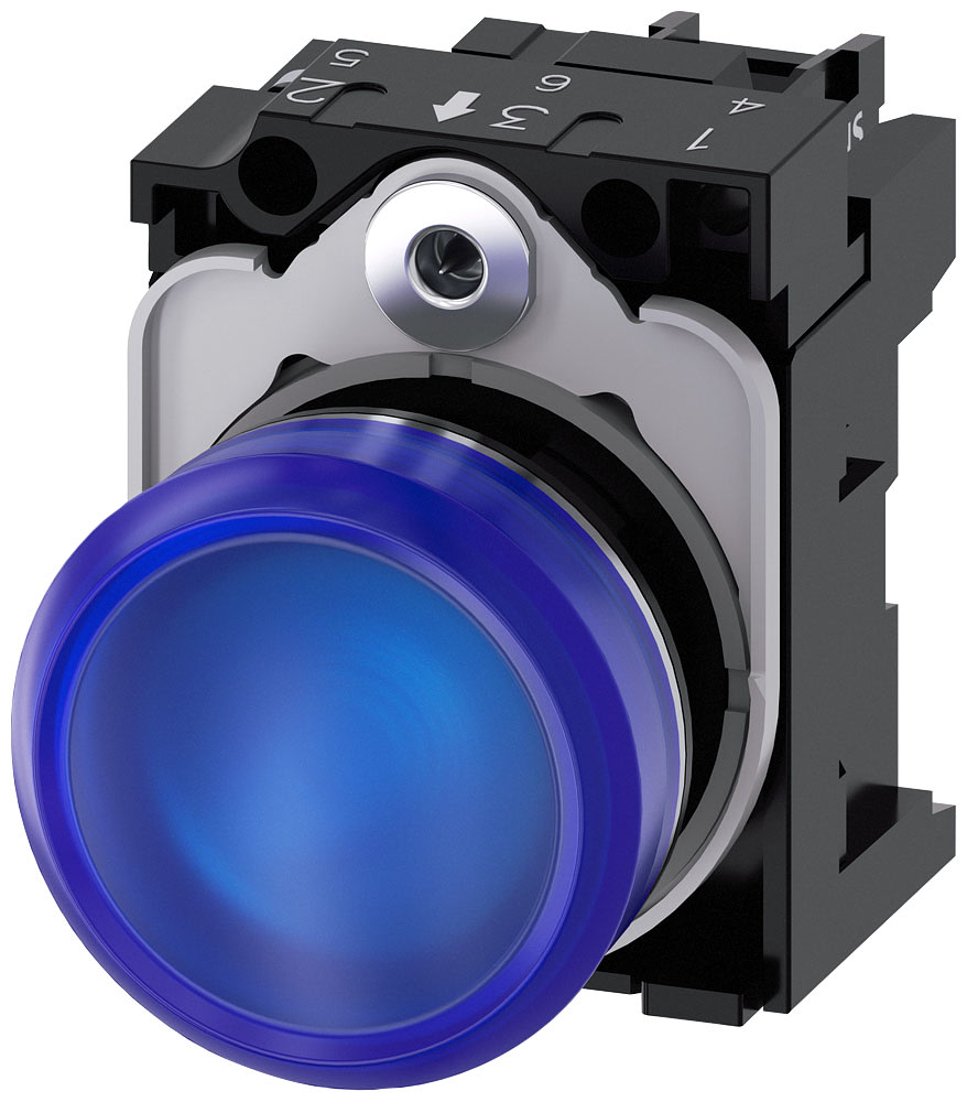 SIEMENS - SIE3SU11526AA501AA0 IND.LUM.BLU LENTE LISCIA LED 24V UC