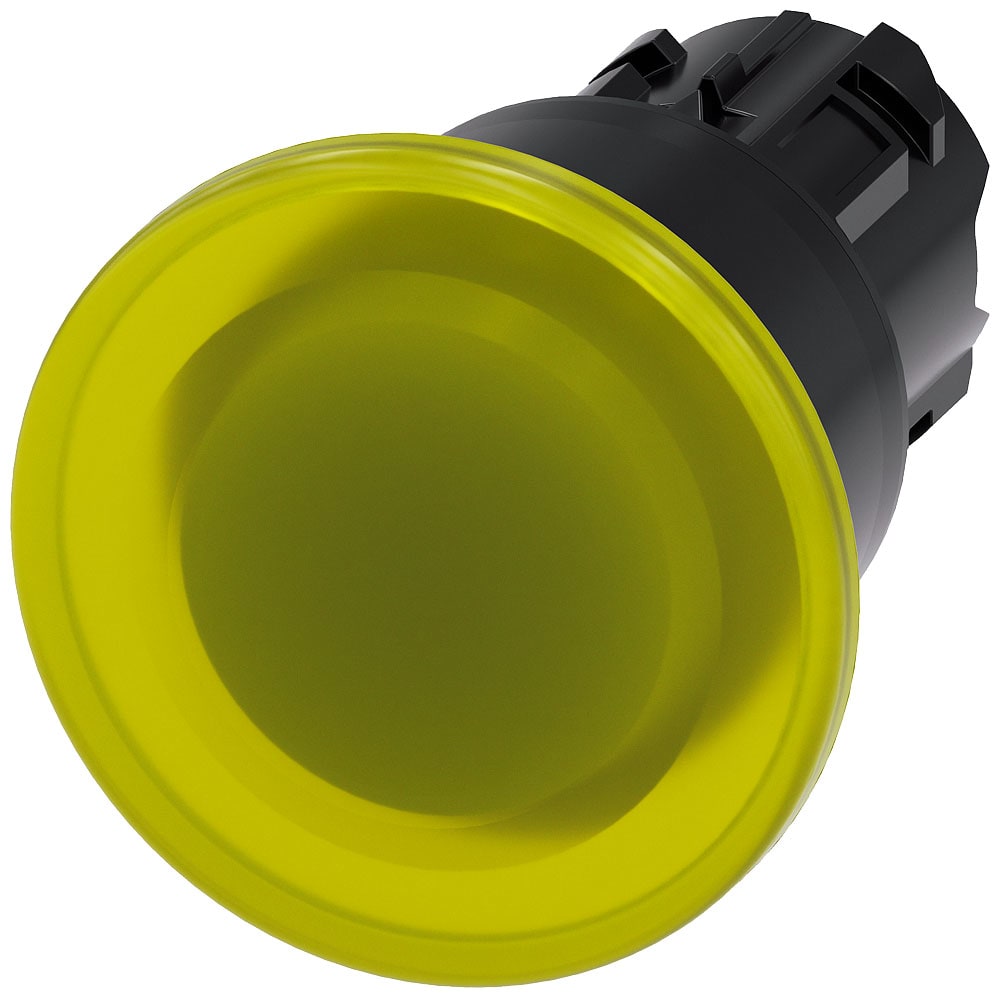 SIEMENS - SIE3SU10011BA300AA0 PULS.LUM.FUNGO GIALLO SBLOC.TRAZ. 40MM
