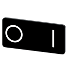 SIEMENS - SIE3SU19000AC160QG0 Targhetta identificativa 12,5 x 27 mm, colore nero, simbolo: O* I