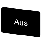 SIEMENS - SIE3SU19000AD160AC0 Targhetta identificativa 17,5 x 27 mm, colore nero, iscrizione: Aus