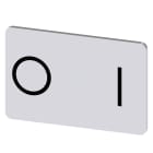 SIEMENS - SIE3SU19000AD810QG0 Targhetta identificativa 17,5 x 27 mm, colore argento, simbolo: O* I