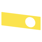 SIEMENS - SIE3SU19000BE310AA0 Targhetta con dicitura per pulsante a fungo di ARRESTO DI EMERGENZA su pulsantiera, colore giallo, senza iscrizione