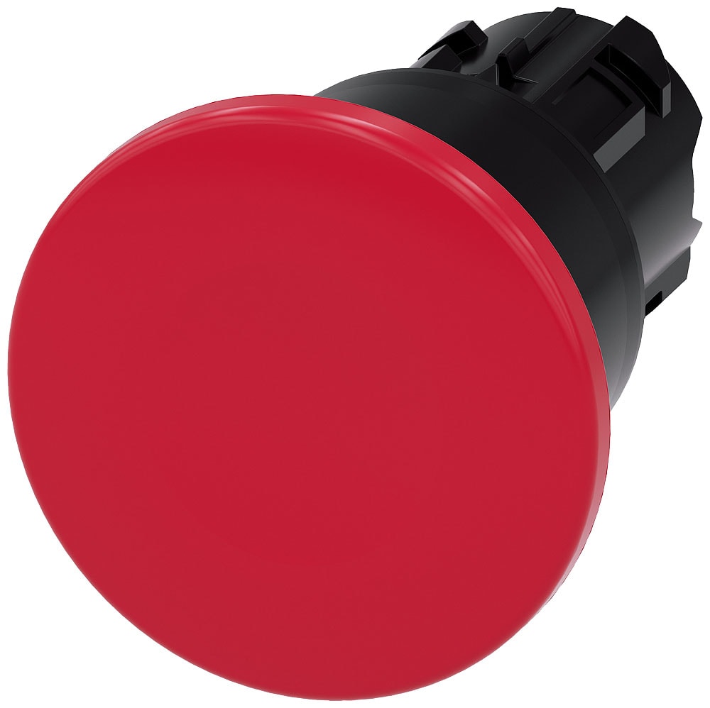 SIEMENS - SIE3SU10001BA200AA0 PULS. FUNGO ROSSO SBLOCCO TRAZIONE 40MM
