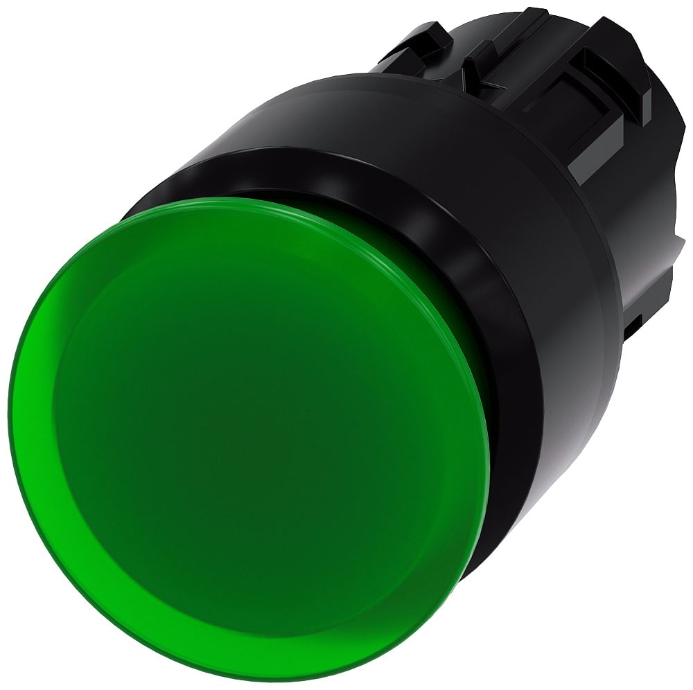 SIEMENS - SIE3SU10011AA400AA0 PULS.LUM.FUNGO VERDE SBLOC. TRAZ. 30MM