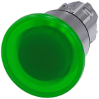 SIEMENS - SIE3SU10511BA400AA0 Pulsante a fungo, illuminato, 22 mm, rotondo, in metallo lucido, colore verde, 40 mm