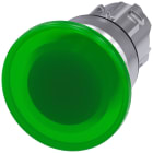 SIEMENS - SIE3SU10511BD400AA0 Pulsante a fungo, illuminato, 22 mm, rotondo, in metallo lucido, colore verde, 40 mm