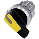 SIEMENS - SIE3SU10522CF300AA0 Selettore, illuminabile, 22 mm, rotondo, in metallo lucido, colore giallo