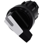 SIEMENS - SIE3SU10022CF600AA0 Selettore, illuminabile, 22 mm, rotondo, in plastica, colore nero, bianco