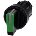 SIEMENS - SIE3SU10022BP400AA0 Selettore, illuminabile, 22 mm, rotondo, in plastica, colore verde