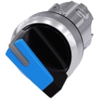 SIEMENS - SIE3SU10522BC500AA0 Selettore, illuminabile, 22 mm, rotondo, in metallo lucido, colore blu