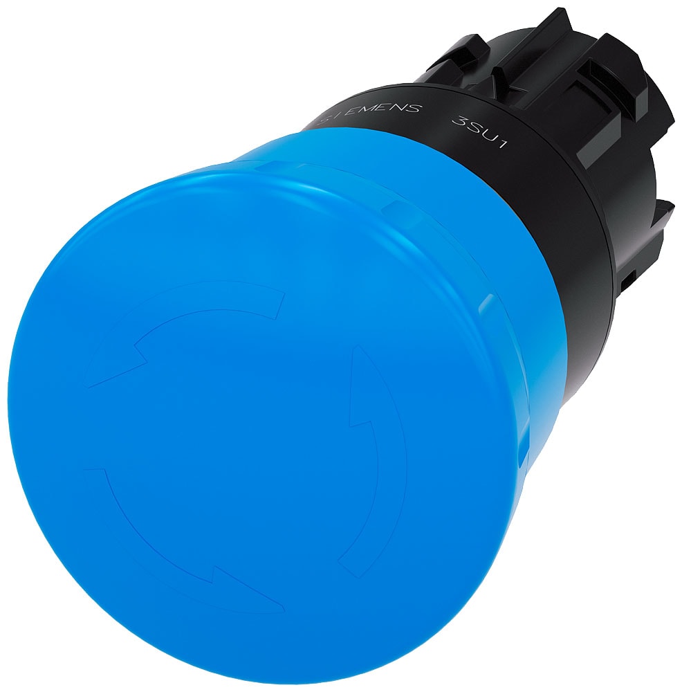 SIEMENS - SIE3SU10001HB500AA0 PULS. FUNGO BLU ROTAZIONE 40MM