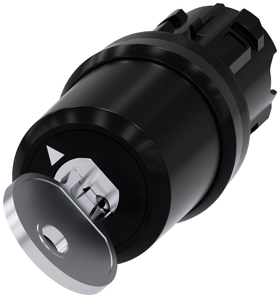 SIEMENS - SIE3SU10005BC010AA0 Selettore a chiave Siemens, C, 22 mm, rotondo, in plastica, estrazione chiave O