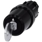 SIEMENS - SIE3SU10005BN010AA0 Selettore a chiave Siemens, C, 22 mm, rotondo, in plastica, estrazione chiave O