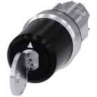 SIEMENS - SIE3SU10505BL210AA0 Selettore a chiave Siemens, C, 22 mm, rotondo, in metallo, lucido, estrazione chiave I