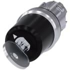 SIEMENS - SIE3SU10505PF010AA0 Selettore a chiave Siemens, B, 22 mm, rotondo, in metallo lucido, estrazione chiave O