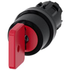 SIEMENS - SIE3SU10004FL510AA0 Selettore a chiave O.M.R., 22 mm, rotondo, in plastica, colore rosso, estrazione chiave O+I