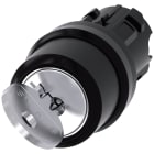 SIEMENS - SIE3SU10004CC010AA0 Selettore a chiave RONIS, 22 mm, rotondo, in plastica, estrazione chiave O