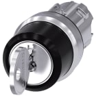 SIEMENS - SIE3SU10504BN510AA0 Selettore a chiave RONIS, 22 mm, rotondo, in metallo lucido, estrazione chiave O+I