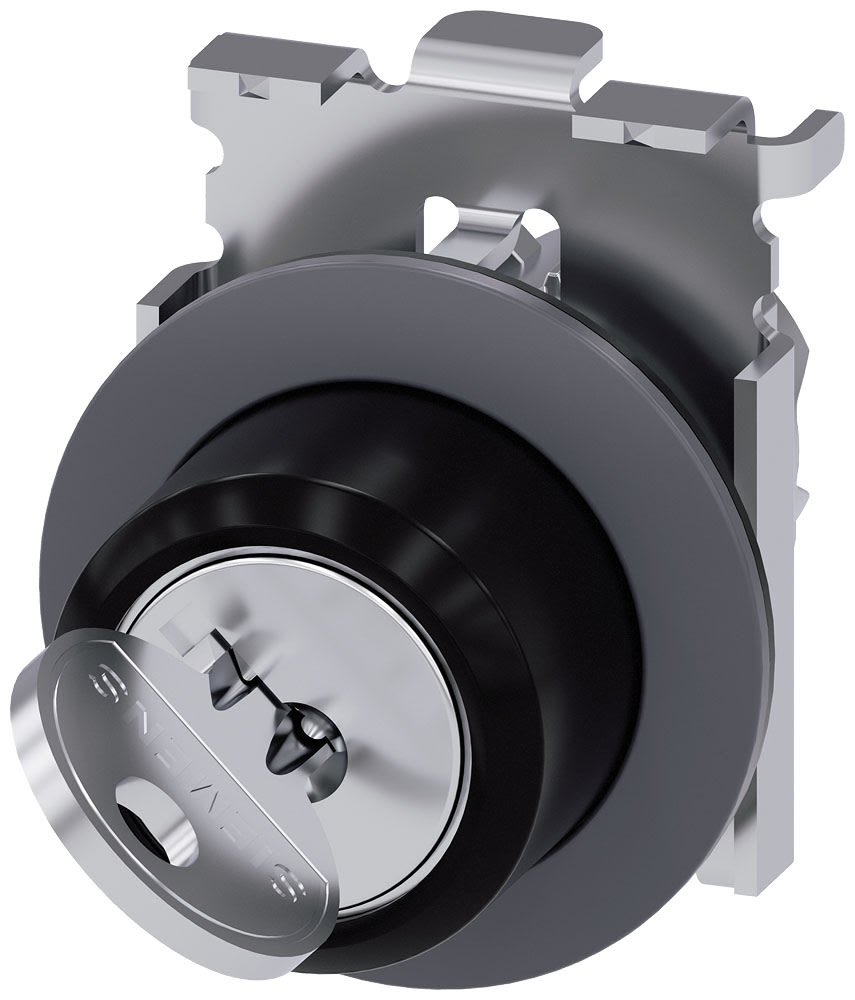 SIEMENS - SIE3SU10604LF210AA0 Selettore a chiave RONIS, 30 mm, rotondo, in metallo opaco, estrazione chiave I