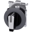 SIEMENS - SIE3SU10622DM600AA0 Selettore, illuminabile, 30 mm, rotondo, in metallo opaco, bianco