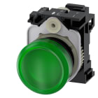 SIEMENS - SIE3SU11026AA403AA0 IND.LUM.VERDE LENTE LISC.MOLL.LED 24V UC