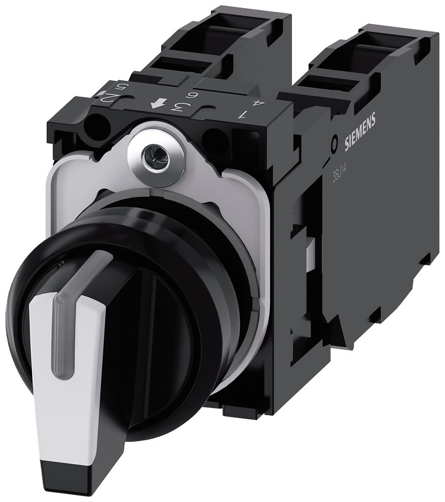 SIEMENS - SIE3SU11002BL601LA0 SEL.LUM.PLAS.BIAN 3P.MANT 2X1NO+1NC VITE