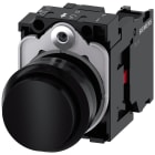 SIEMENS - SIE3SU11000BB101CA0 Pulsante, 22 mm, rotondo, in plastica, colore nero, bottone, 1NC