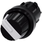 SIEMENS - SIE3SU10002AS600AA0 Selettore, 22 mm, rotondo, in plastica, colore bianco, manopola, 4 posizioni di commutazione