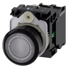 SIEMENS - SIE3SU11030AB701BA0 Pulsante, illuminato, 22 mm, rotondo, in plastica, trasparente, 1NO, AC 110 V