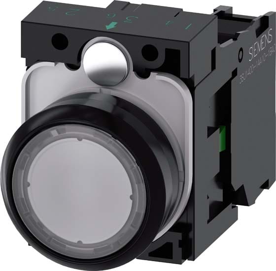 SIEMENS - SIE3SU11000AB701BA0 Pulsante, 22 mm, rotondo, in plastica, trasparente, bottone, 1NO