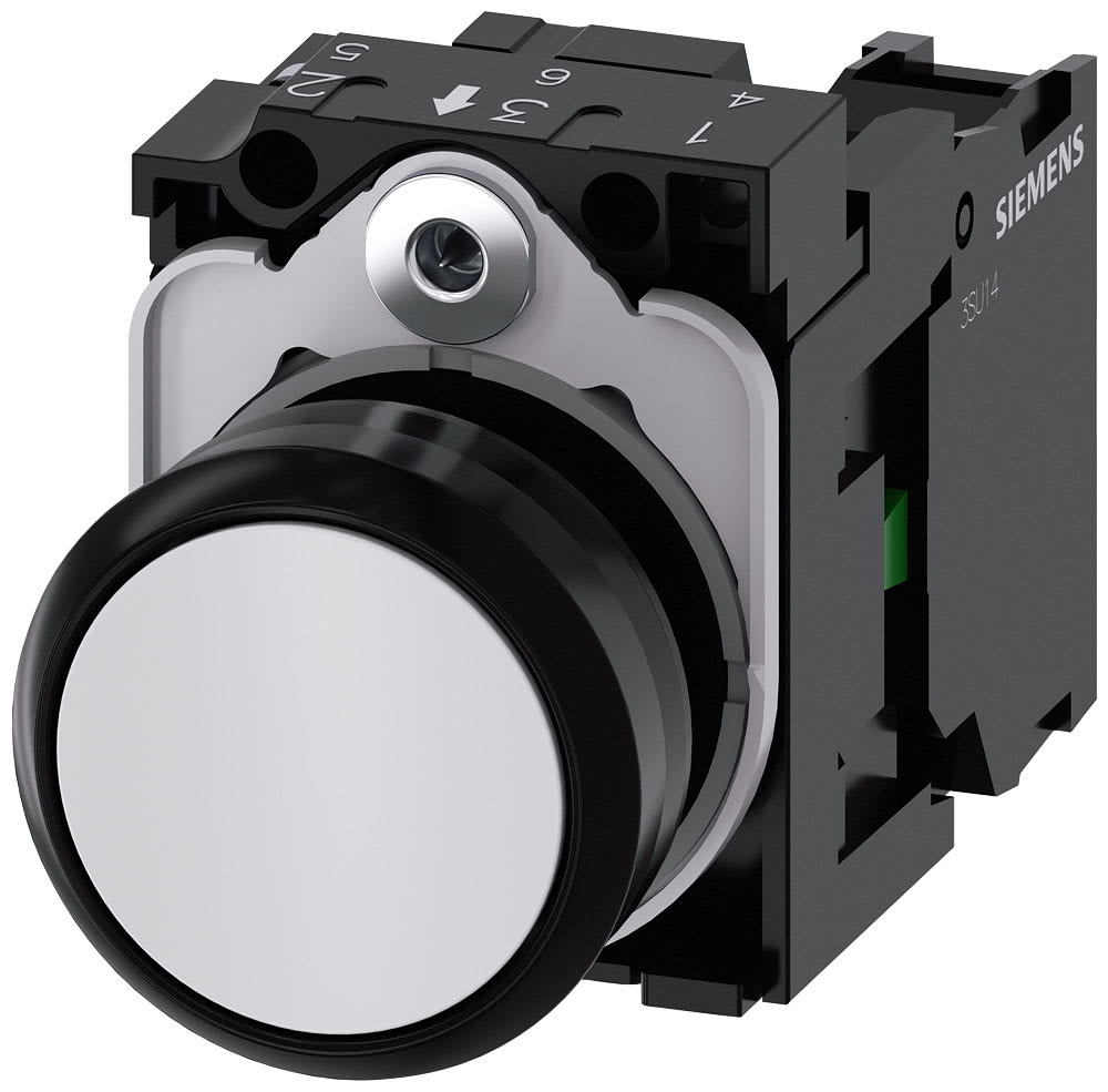 SIEMENS - SIE3SU11000AB601BA0 PULS. PIATTO BIANCO 1NA