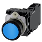 SIEMENS - SIE3SU11000AB501FA0 PULS.PIATTO MOMENT.PLAST.BLU 1NO+1NC VIT