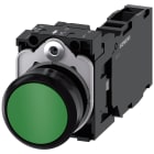SIEMENS - SIE3SU11000AB401FA0 Pulsante, 22 mm, rotondo, in plastica, colore verde, bottone, 1NO+1NC