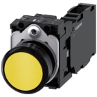 SIEMENS - SIE3SU11000AB301FA0 Pulsante, 22 mm, rotondo, in plastica, colore giallo, bottone, 1NO+1NC