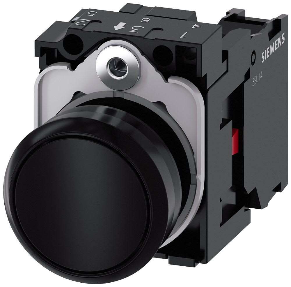 SIEMENS - SIE3SU11000AB101CA0 PULS. PIATTO NERO 1NC