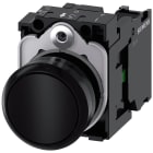 SIEMENS - SIE3SU11000AB101BA0 Pulsante, 22 mm, rotondo, in plastica, colore nero, bottone, 1NO
