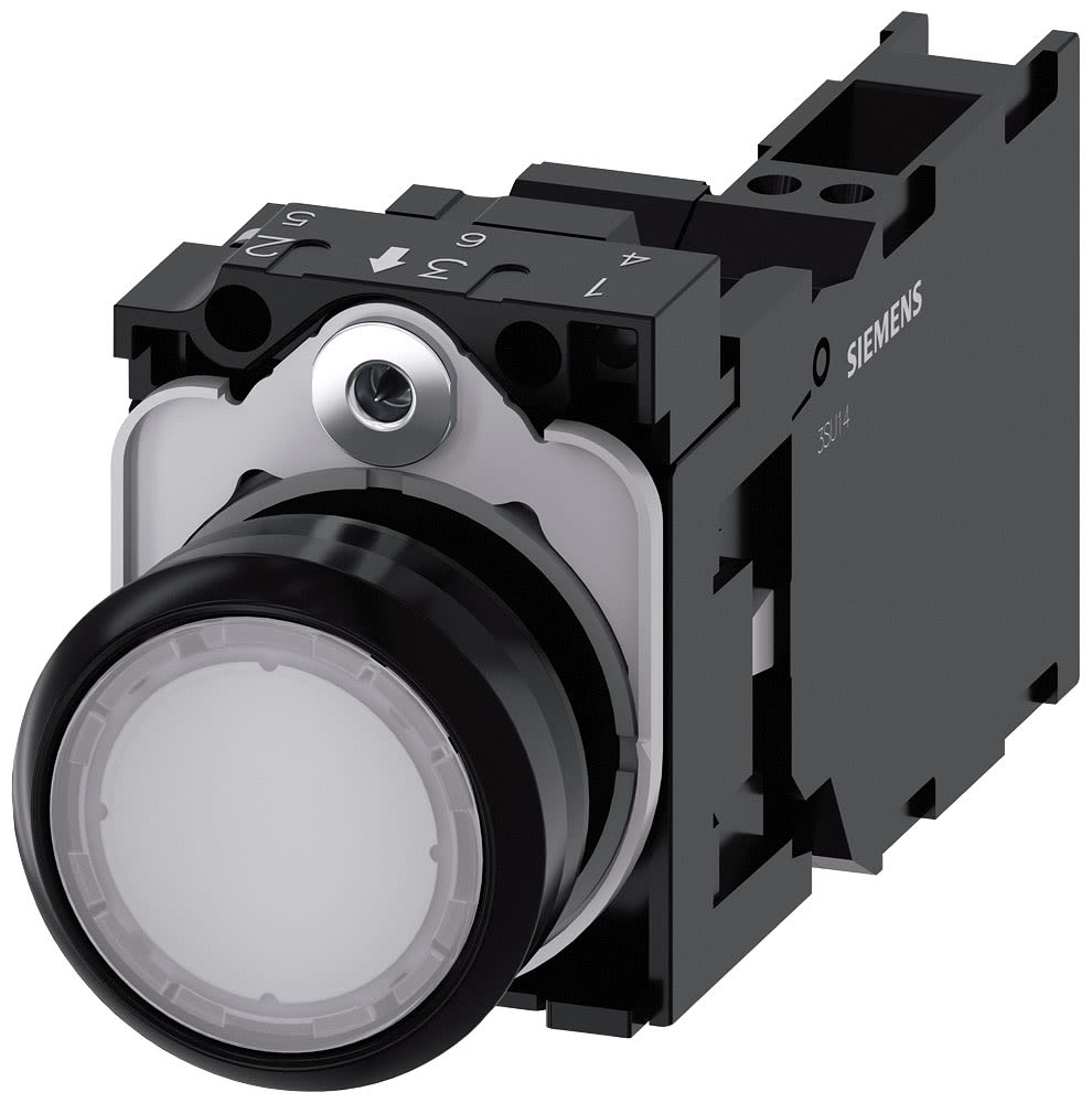 SIEMENS - SIE3SU11030AB603FA0 PULS.LUM.PLAST.BIANC MOMEN.1NO+1NC LED11