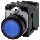 SIEMENS - SIE3SU11020AB503BA0 PULS.LUM.PIATTO BLU MOLLA LED 24V UC 1NA